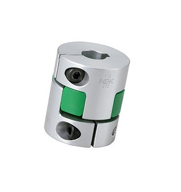 Miniature coupling   jaw coupling green short